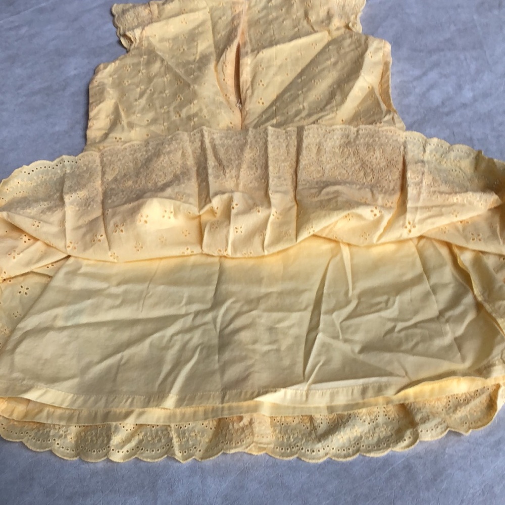 Hanna Andersson Yellow Eyelet Cotton Sundress Spring Dress Size 110cm 4-6Yrs - Picture 3 of 15